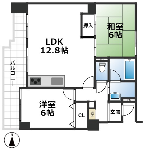 中古マンション / フォルム堀川今出川 間取図